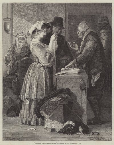 Eligiendo el Vestido de Novia de John Wykeham Archer
